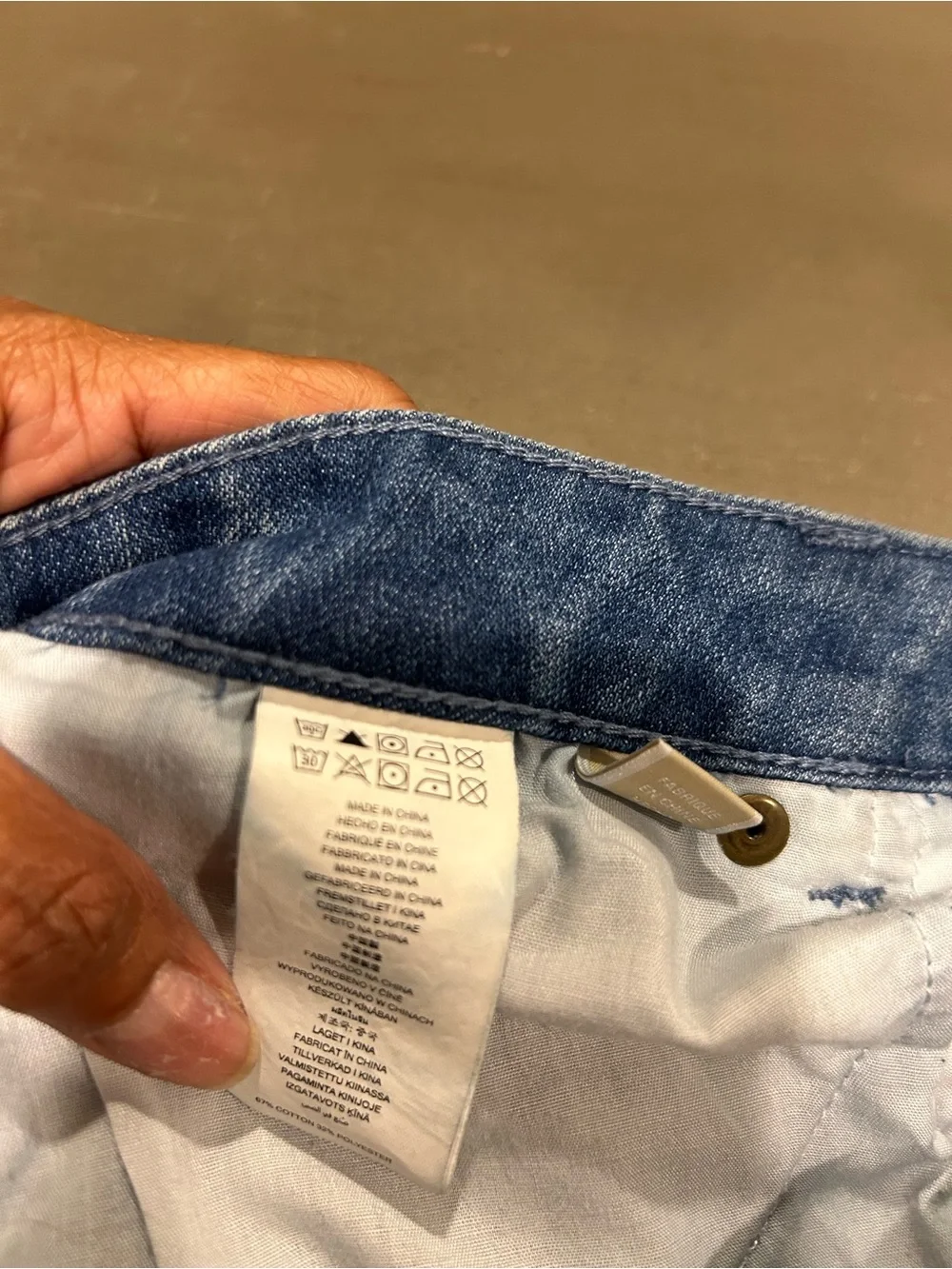 Michael Kors Light Blue Cropped Straight Jeans with Raw Hem